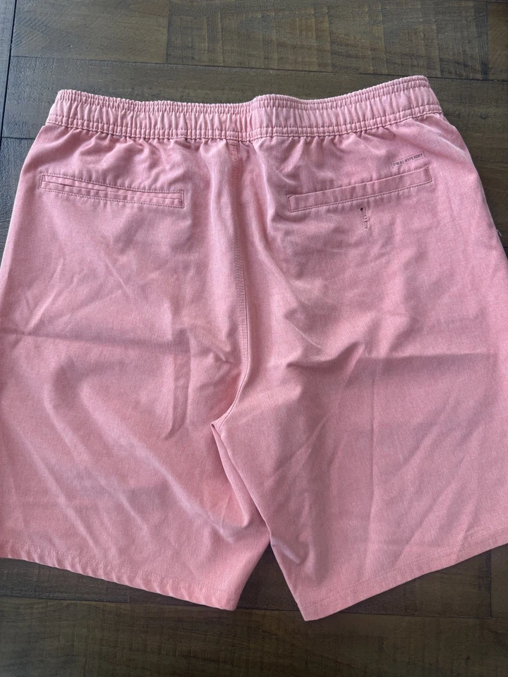 Shorts masculinos híbridos O’Neil tamanho G GG grandes bolsos com cordão laranja salmão  - Imagem 2 de 4