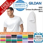 ? Gildan Unisex DryBlend Classic Fit Short Sleeve T-Shirt Up To 5XL 8000 a