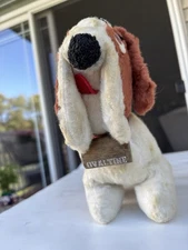 Advertising Ovaltine Plush Vintage St. Bernard Dog w/Barrel Animal Fair byGeorge