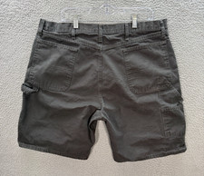 Rustler Shorts Mens 40 Gray Canvas Relaxed Carpenter Workwear Chore Barn Grunge