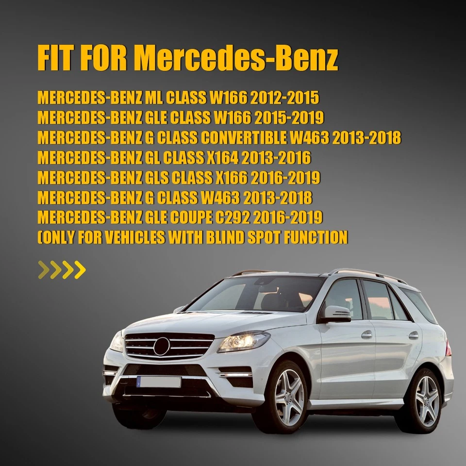 Пассажирское боковое зеркало со стеклом с подогревом с слепой зоной для Mercedes-Benz W166 12-19 H - Изображение 2 из 4