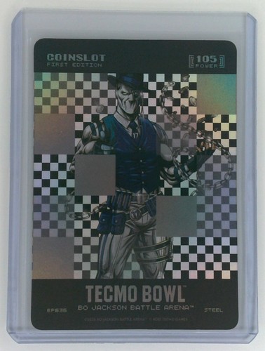 Bo Jackson Battle Arena Tecmo Bowl Coinslot (Daniel Jones) Big Pixel Steel Foil