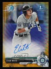 2017 Bowman Draft Chrome Pick Gold Wave Refractor 16/50 Evan White Auto 8k4