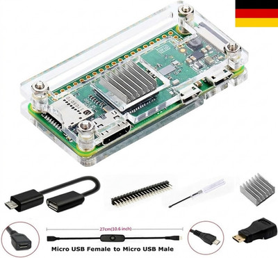 GeeekPi für Raspberry Pi Zero 2 W/Zero W Gehäuse, 7 in 1 Basic Starter Kit, 20-p