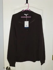 Cutter & Buck Sport Half Zip Golf Pullover Sweater Men's Large Brown NEW w/TAG