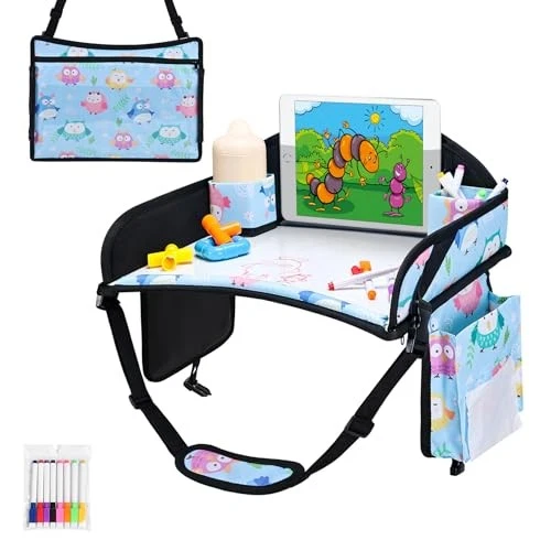 Kids Travel Tray, Travel Tray for Kids Car Seat, Toddler Car Seat Lap Tray, - Picture 2 of 7