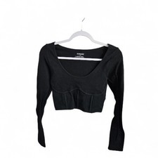 Garage Corset Womens Black Crop Top MEDIUM