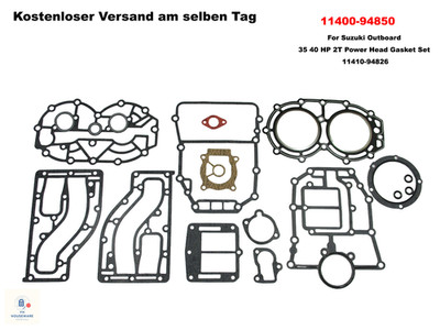 11400-94850 Für SUZUKI DT40 Power Head GASKET Set Ersatzteile 11410-94826