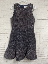 Eliza J Tweed Dress Pink Gray Size 10P 19 Petite Sleeveless Fit Flare