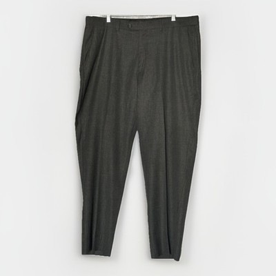 Bertolini B66051 Gray Wool Silk Blend Dress Pants Mens 41x30 Tailored