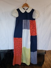 Vintage 70s Chocolate Soup Teen Girls Patchwork Dress/ Cottage Fairy Core
