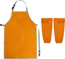 Welding Apron Sleeves, Welding Work Protectors Set, Heat and Flame Resistant Le