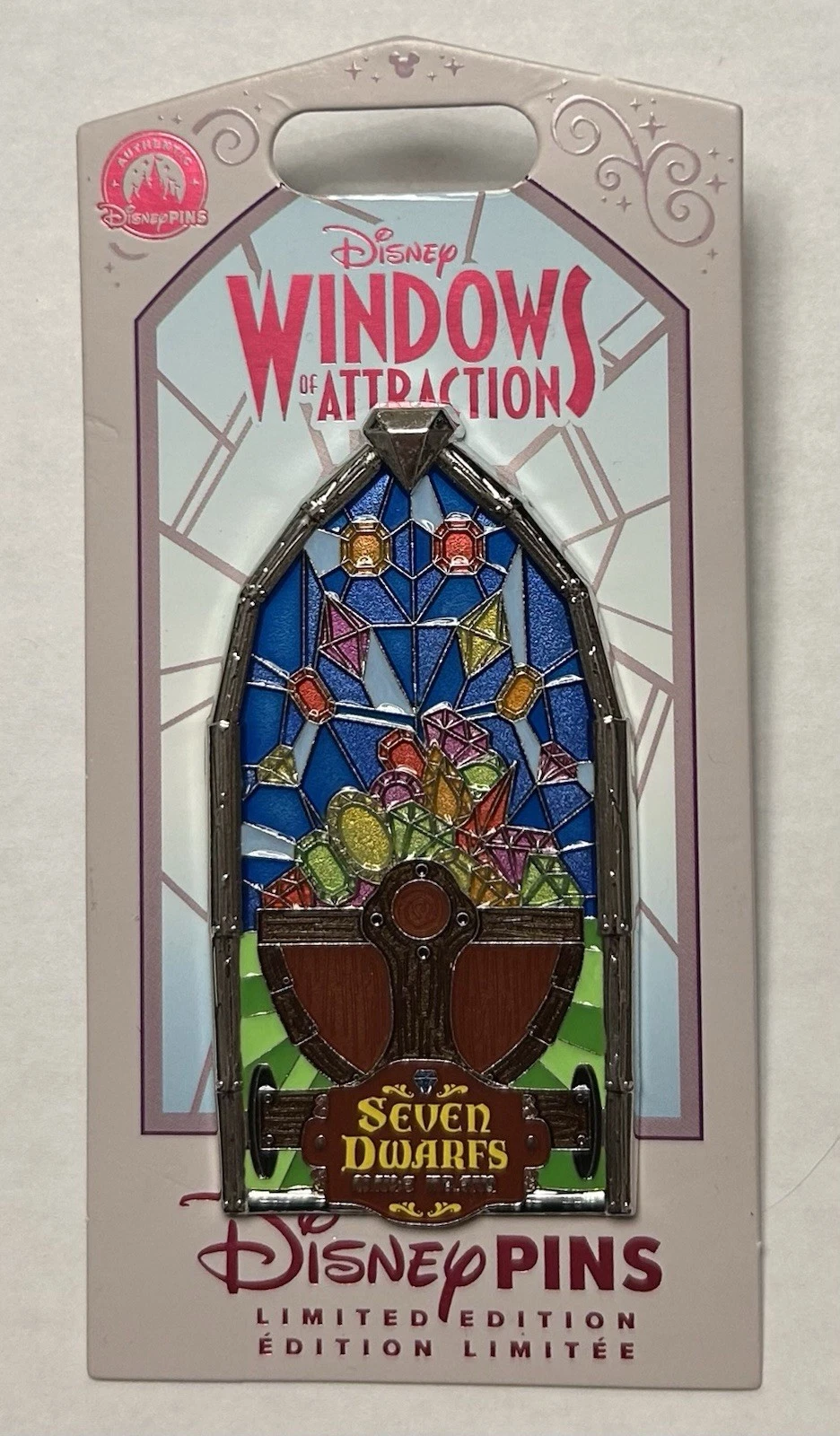 Disney World - Windows of Attractions - 7 Seven Dwarfs Mine Train - LE2500 Pin
