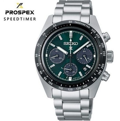 [ Neu] SEIKO PROSPEX SPEEDTIMER SBDL107 dunkelgrünes Zifferblatt Solar...