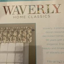 Waverly Home Classics New Napoli Cameo Scalloped Valance 50" Floral Grapes