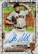 2021 Bowman Draft Chrome Pick Sparkle Refractor /71 Matt Mikulski Auto