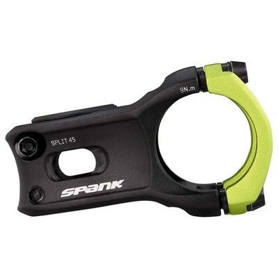 SPANK SPLIT 35 Stem 45mm Green Aluminum Ultra-Short Stack Height & True 0-Deg