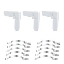 50-Pack 5/16 in. x 3/4 in. White Plastic Screen Frame Corners and 25-Pack Corner