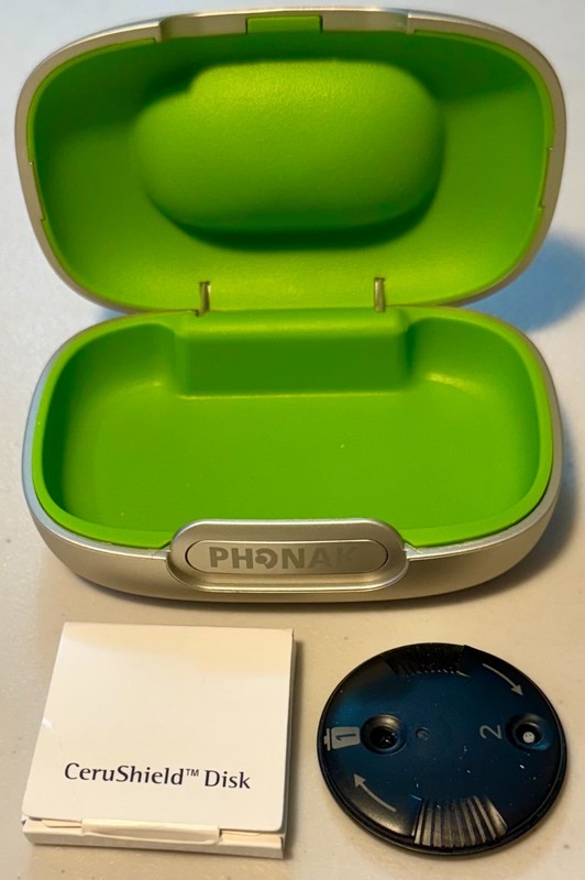 Phonak Universal Marvel Style Large Hard Case; & CeruShield Disk V2.0 Wax Guards