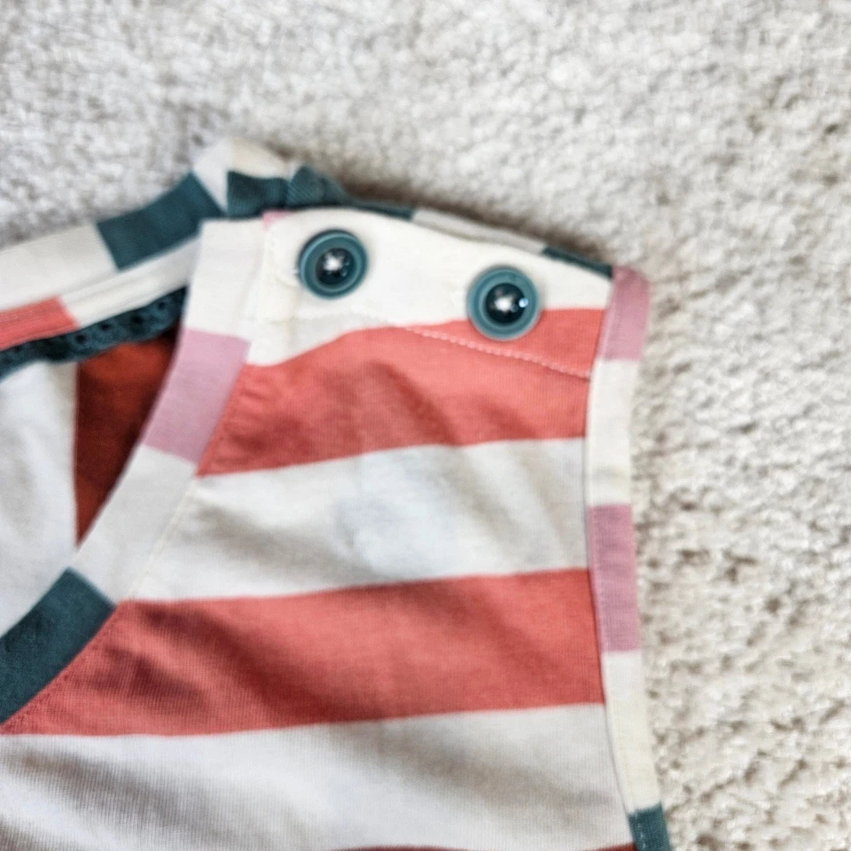 Túnica Babydoll Para Mujer Matilda Jane Talla XL Sin Mangas Rayas Tejida Rosa Verde Foto 3 de 4