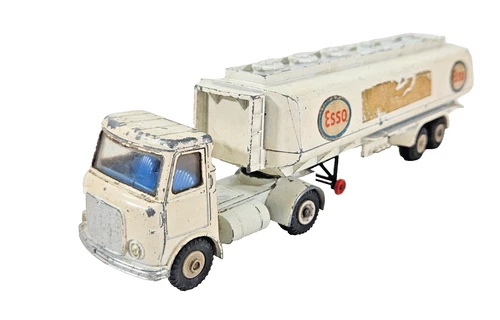 Vintage Dinky Toys No. 945 AEC Articulated Fuel Tanker White Esso Lorry Unboxed.