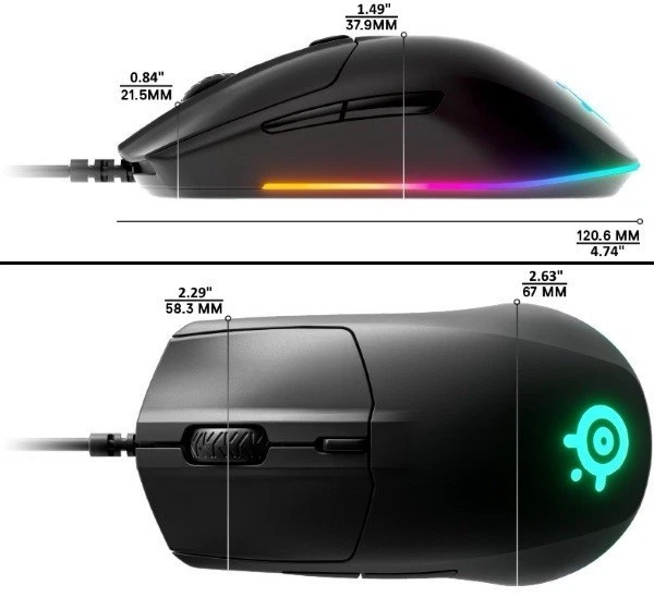 SteelSeries Rival 3 - Gaming Mouse - 8,500 CPI TrueMove Core Optical Sensor - 6 - Image 4 of 4