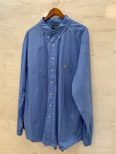 POLO Ralph Lauren Big  Tall BLUE Long Sleeve Poplin Button-down Shirt 2XLT R16