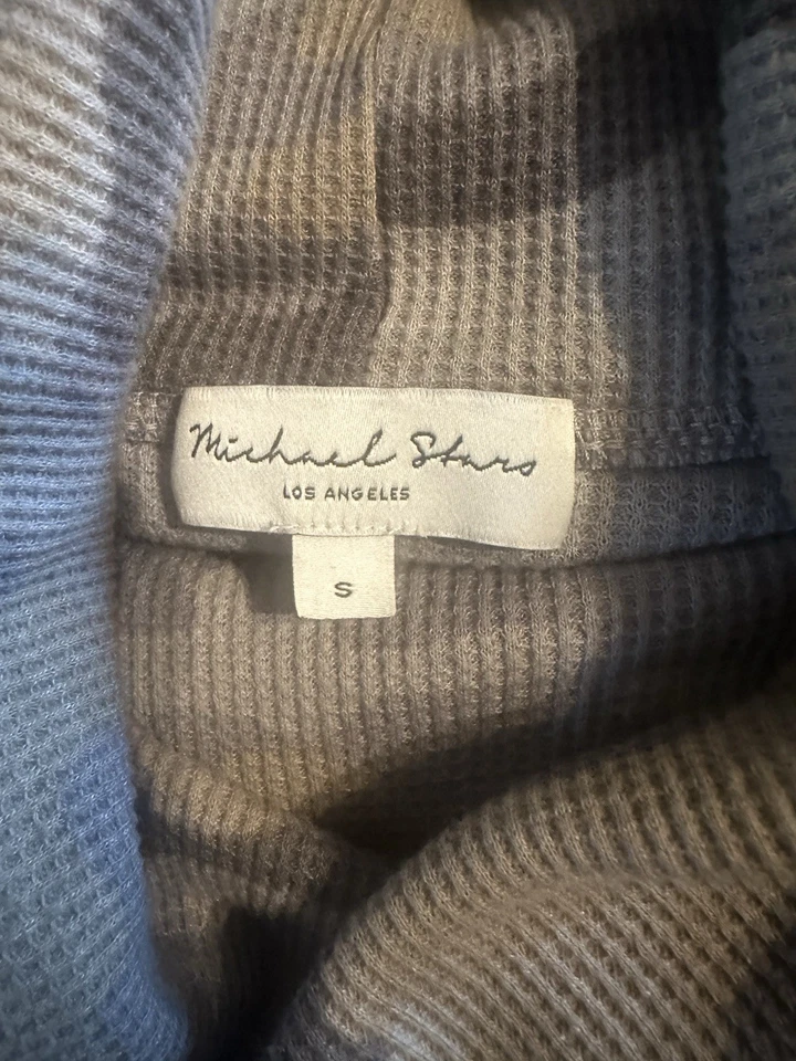 Женский вязаный топ Michael Stars с камуфляжным принтом и воротником-хомутом с длинным рукавом L - Изображение 3 из 4