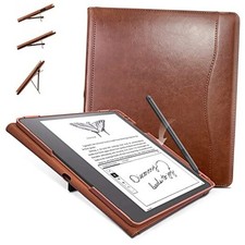 Case for Kindle Scribe 10.2 inch 2024  2022 Released, Multi-Viewing 360 Brown