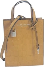 MARC JACOBS H017L01RE22 GRIND YELLOW W/ SILVER HARDWARE LEATHER WOMEN'S MINI BAG