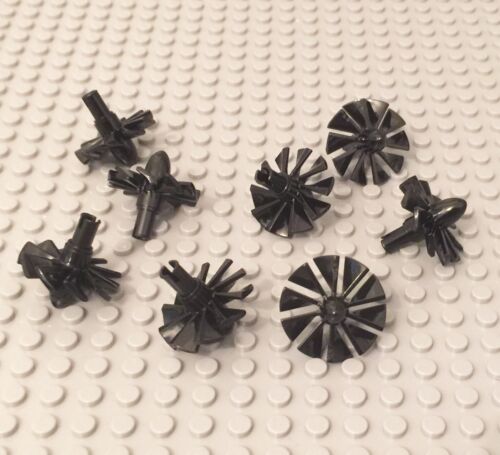 Lego 8 Aircraft Black Engine Propellor Rotor Large Center,10 Blades And Pin - Picture 1 of 1