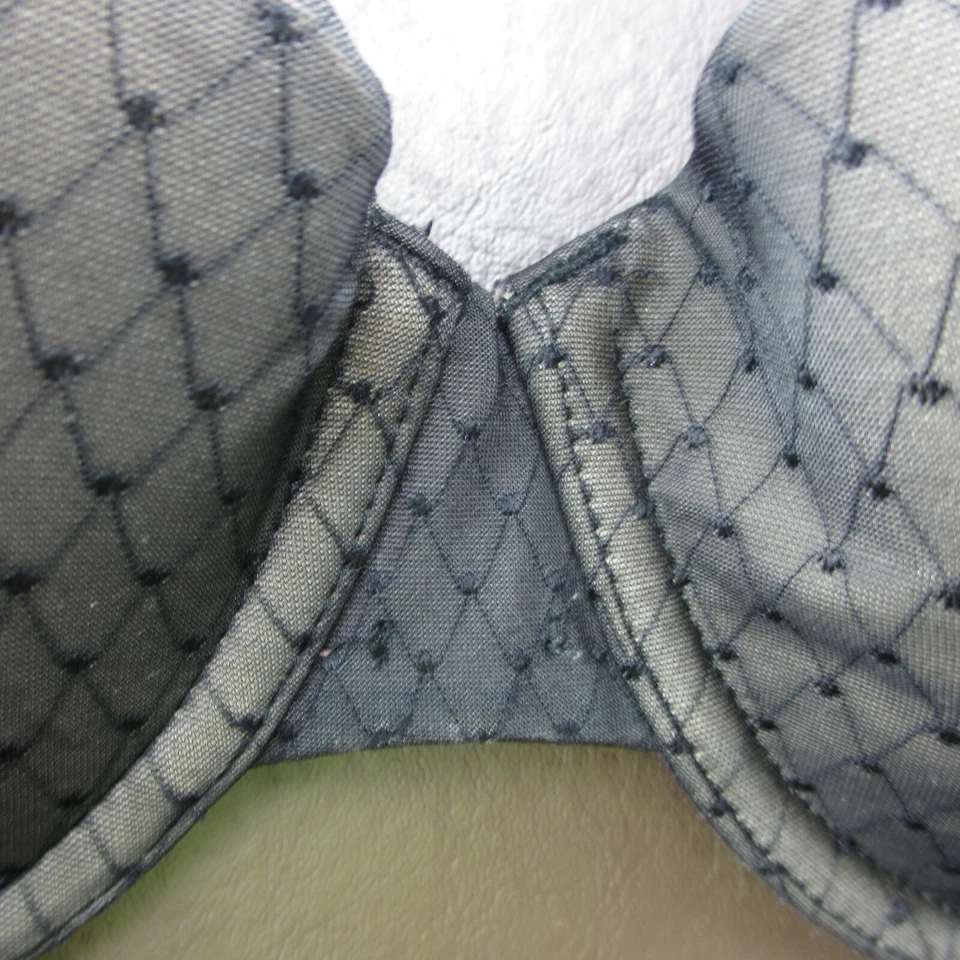 Бюстгальтер DKNY размер 34B черный кружевной с подкладкой пуш-ап на косточках регулируемая застежка сзади - Изображение 3 из 4