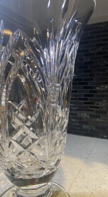 Huge Vintage WATERFORD Crystal 14” Heavy Footed Statement