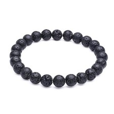 Lava beaded bracelet Stretch Elastic Handmade Gemstone Beds Reiki