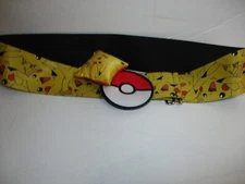Buckle Down Pokémon Adjust Stretch Belt Yellow w Pikachu Pillow 2016- 38" 40"