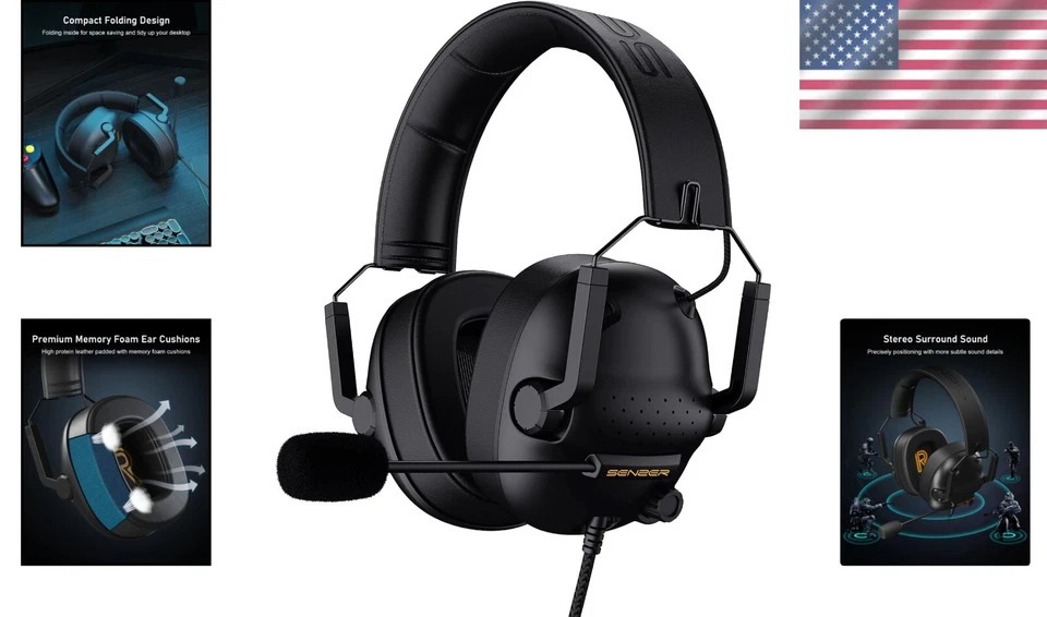 SG500 Surround Sound Pro Gaming Headset - Noise Cancelling & Lightweight Design - Image 2 of 4