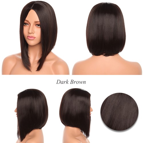 Glueless Lace Front Wig Short Hair Wigs for Women Straight Bob Hair Full Head US - Picture 14 of 21