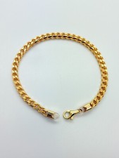 9ct Yellow Solid Gold Franco Style Bracelet - 4.5mm – 8 ½" - CHEAPEST ON EBAY