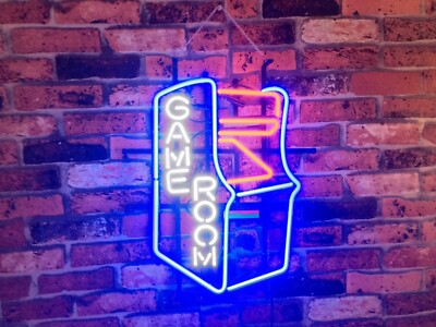 20''x16'' Game Room Arcade Neon Sign Light Lamp Business Bar Beer Glass Gift LY