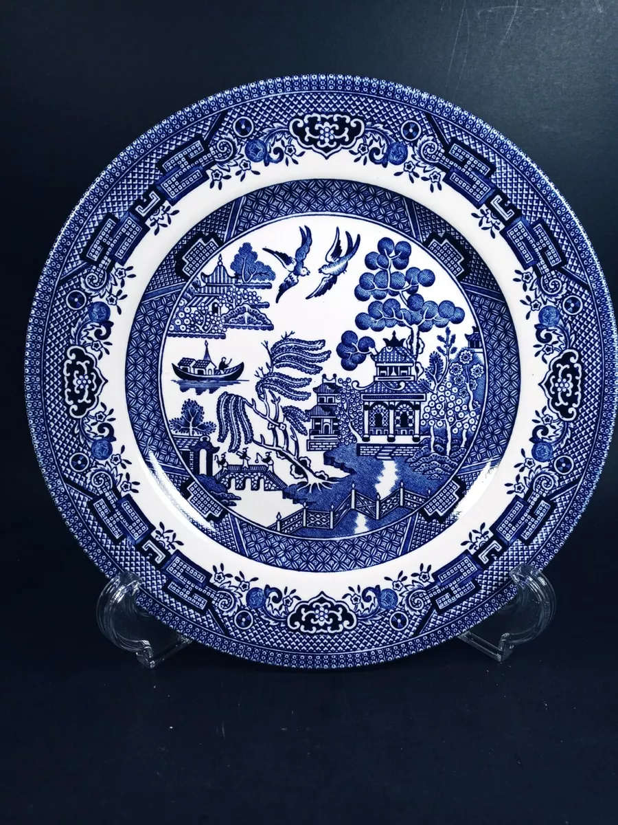 Churchill blue willow salad cheap plates