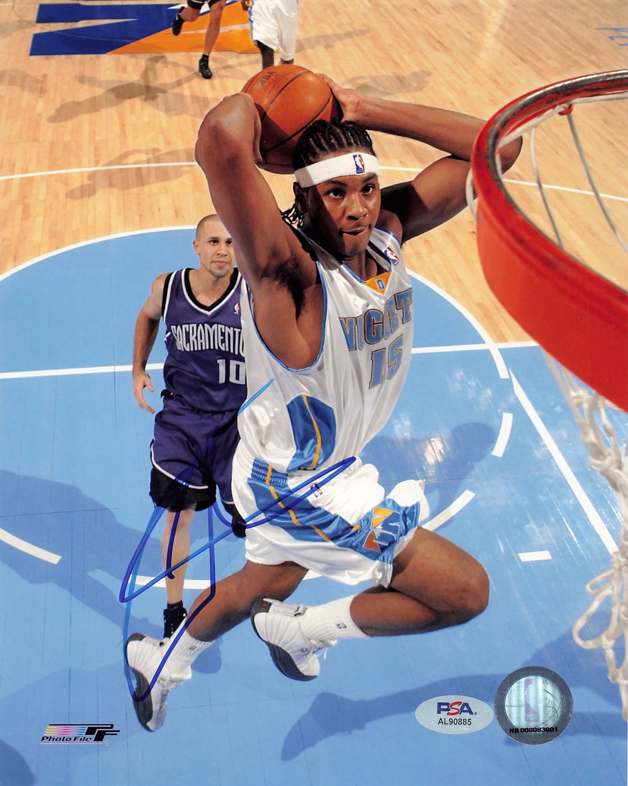 Carmelo Anthony Autographed Signed 8x10 Photo Autograph PSA/DNA AL90885 