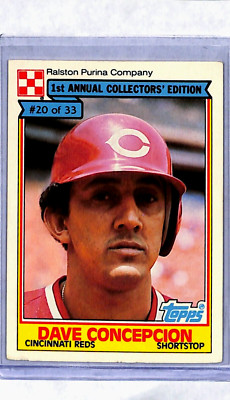 1984 Topps Ralston Purina #20 Dave Concepcion Cincinatti Reds Food Issue Card