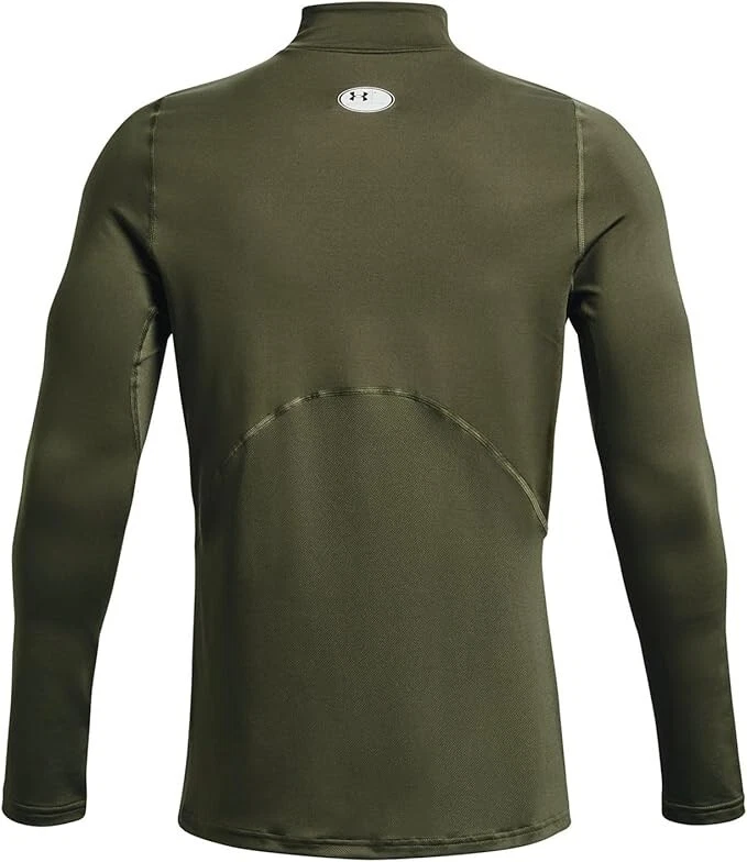 Under Armour ColdGear Golf Base Layer Mens Small Green Compression Mock Thermal - Image 3 of 4