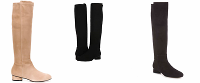 Bottes Stuart Weitzman Eloise En Daim - Taille 7 Femme, Genou Haute, Neuves Avec Boîte
