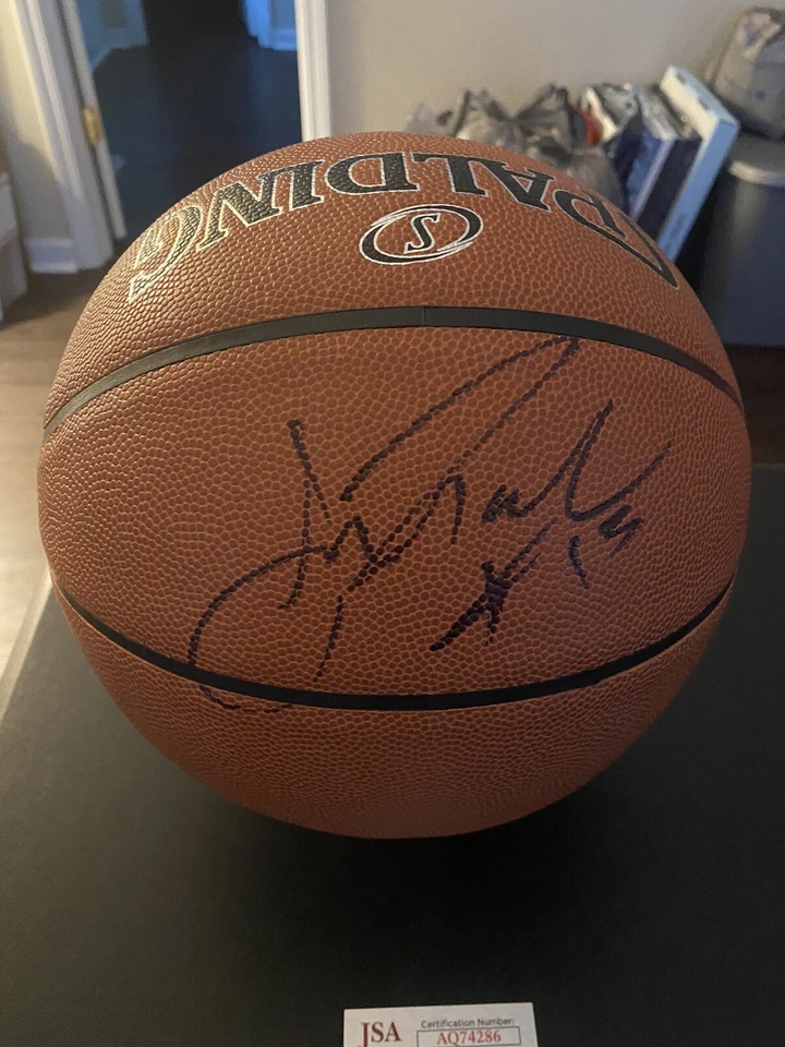 JORDAN POOLE AUTOGRAPH SPALDING BASKETBALL WASHINGTON WIZARDS JSA COA INVEST - Image 2 of 4
