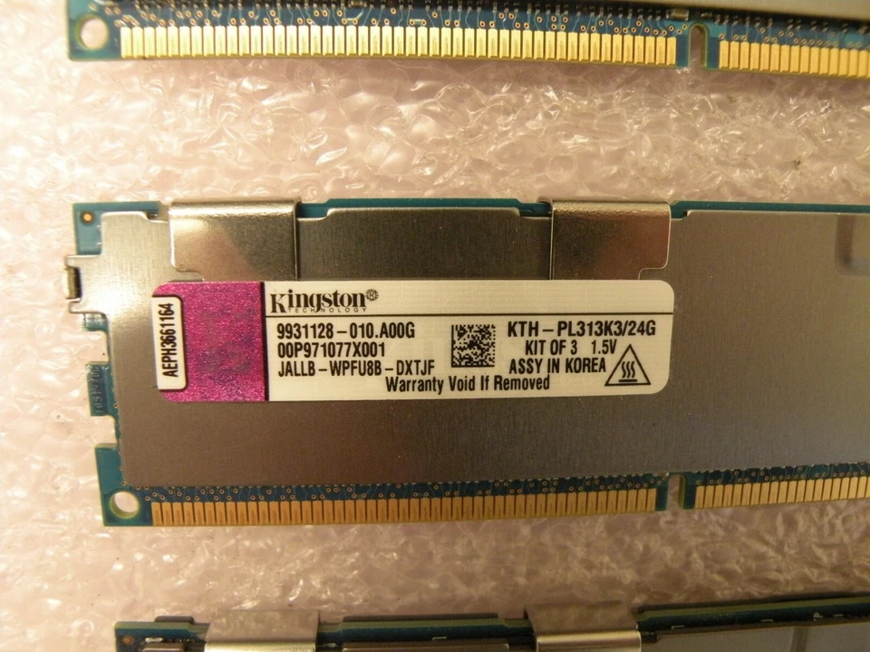 KINGSTON KTH-PL313K3/24G PC3-10600R ECC DDR3-1333 24GB MEMORY KIT 3 x 8GB DIMS - Image 3 of 4