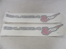 TRACKER TARGA V18 190006 DECAL PAIR (2) RED / SILVER / BLACK 28 3/8" MARINE BOAT