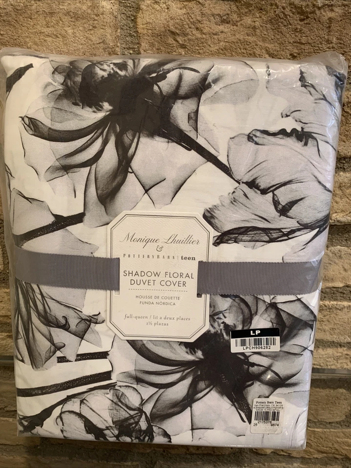 Edredón completo Pottery Barn Monique Lhuillier sombra floral almohada de flores falsas Foto 2 de 4