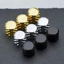 Guyker Guitar Bass Potentiometer Control Knob Surface Serrated Style Aluminum