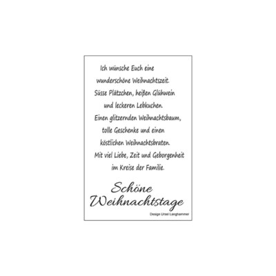 Efco Stempel Set 2 tlg. Clear Stamp Weihnachten 3 A7 74x105mm 4511055
